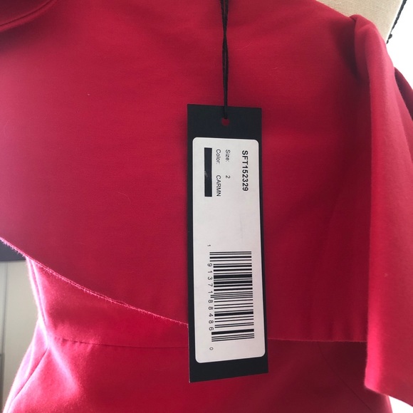 Halston Heritage ruffled one shoulder dress - Picture 7 of 8